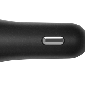 Quick Charge 3.0 Car Charger with USB-A to USB-C Cable (USB Type-C), Black, hi-res